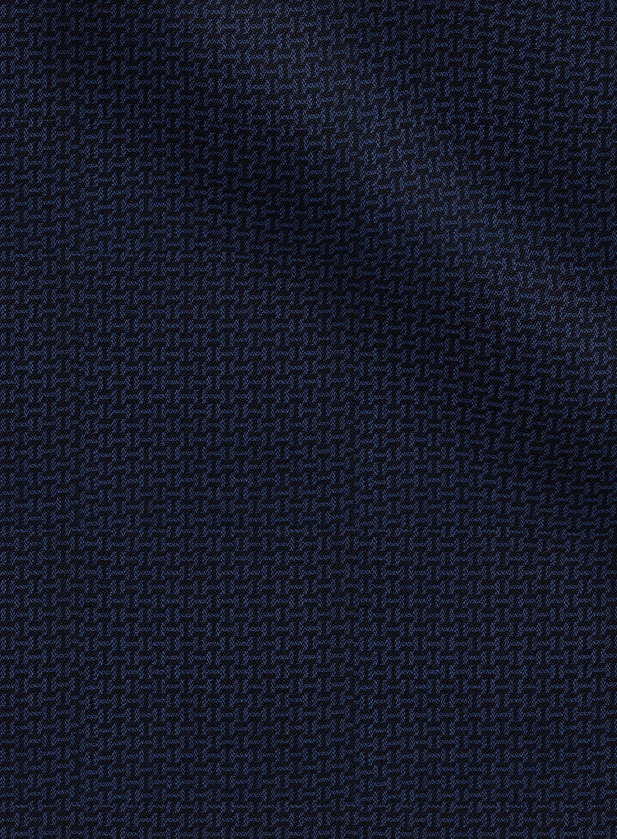 Napolean Vionnet Interweave Blue Wool Suit - Image 7