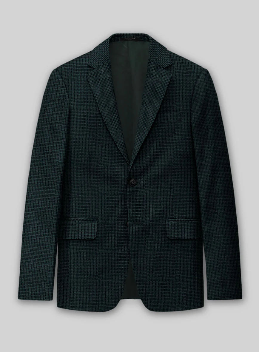 Napolean Vionnet Interweave Green Wool Jacket