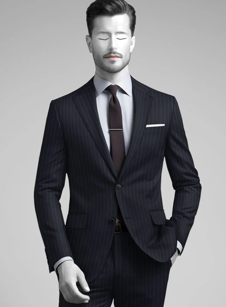 Napolean Windsor Blue Stripe Wool Jacket - Image 2