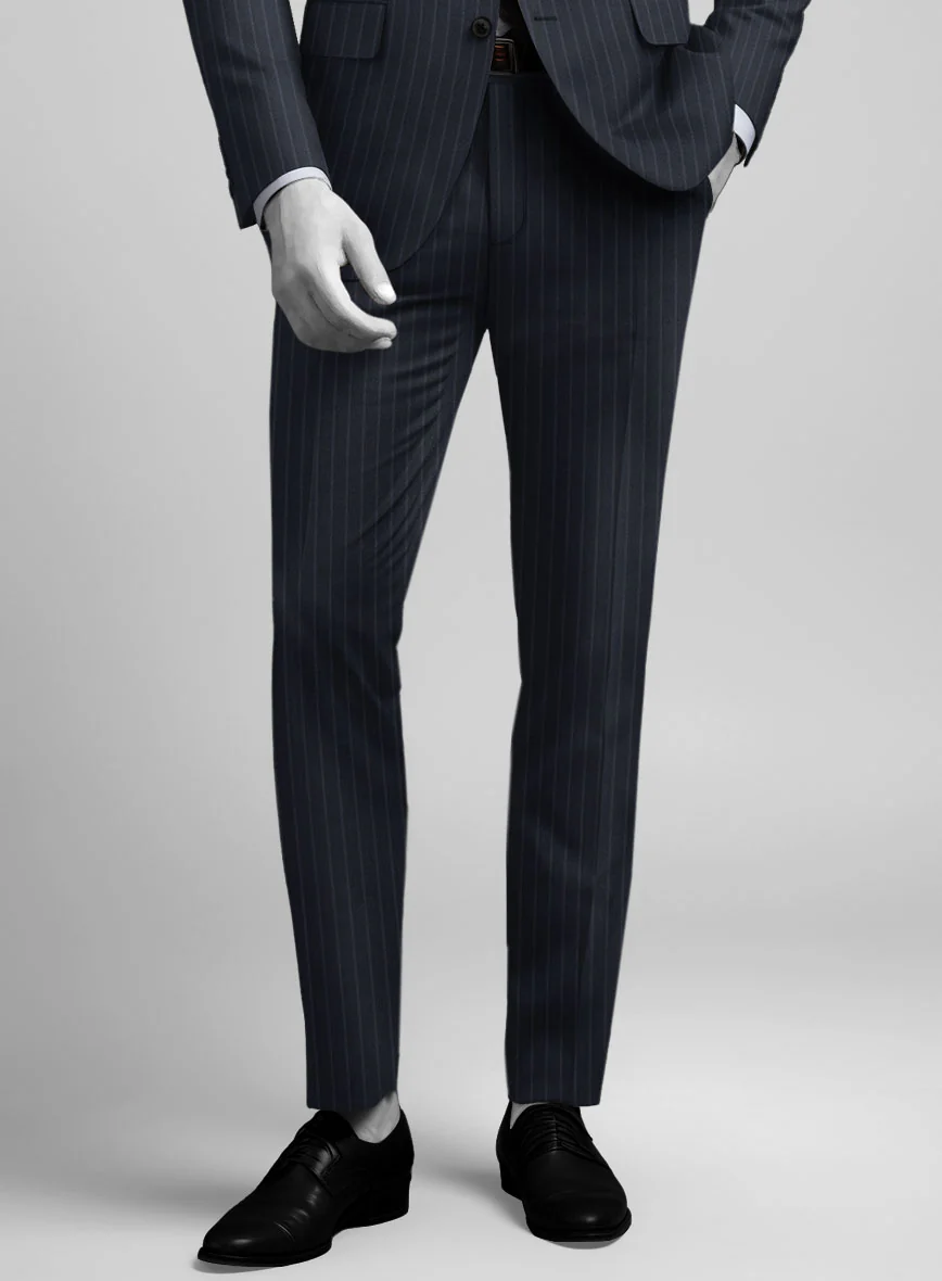 Napolean Windsor Blue Stripe Wool Pants - Image 2
