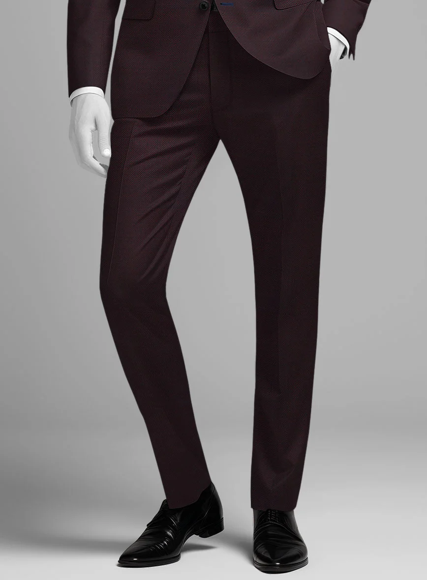 Napolean Wine Birdseye Wool Suit - Image 5