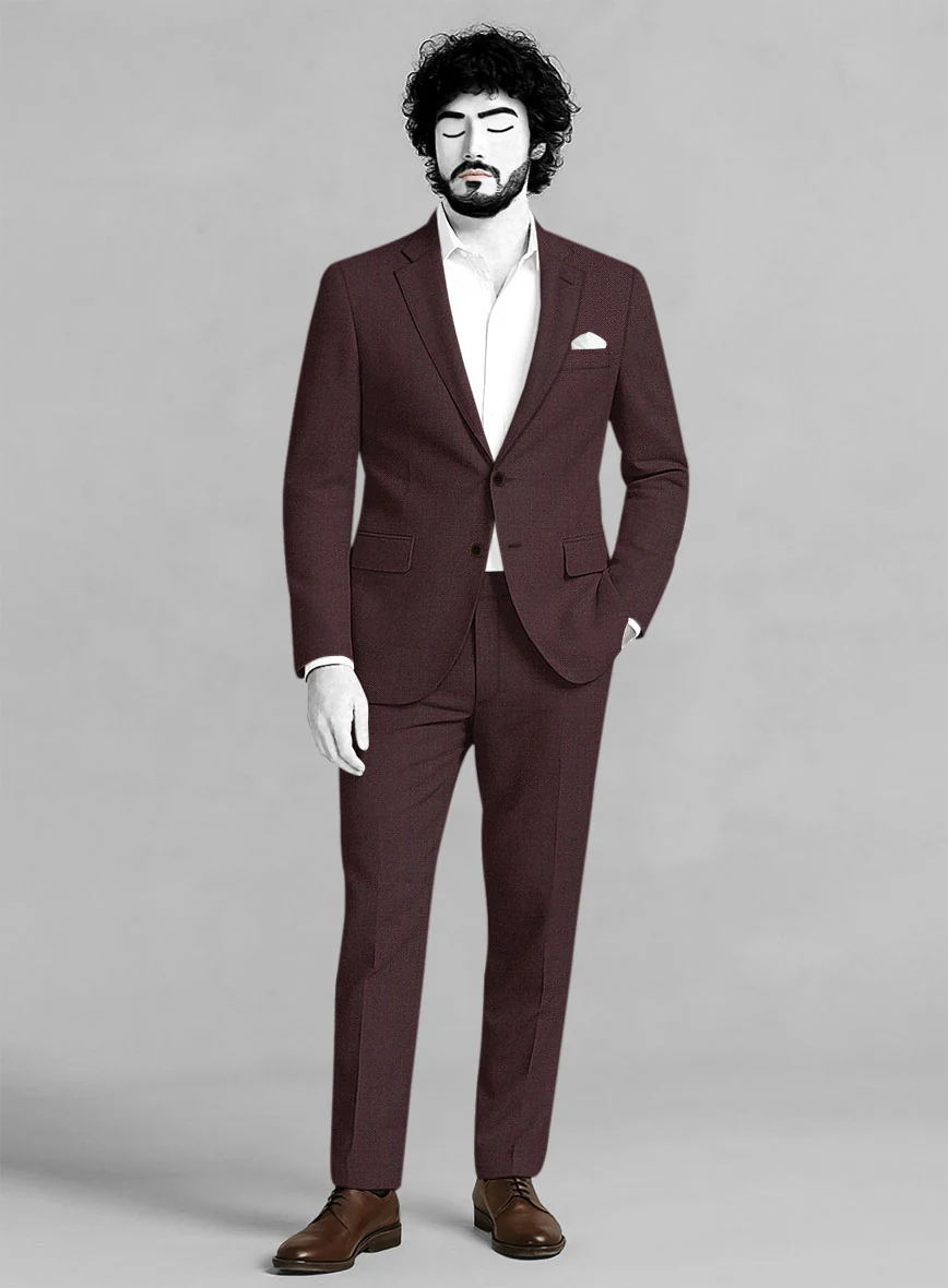 Napolean Wine Wool Suit