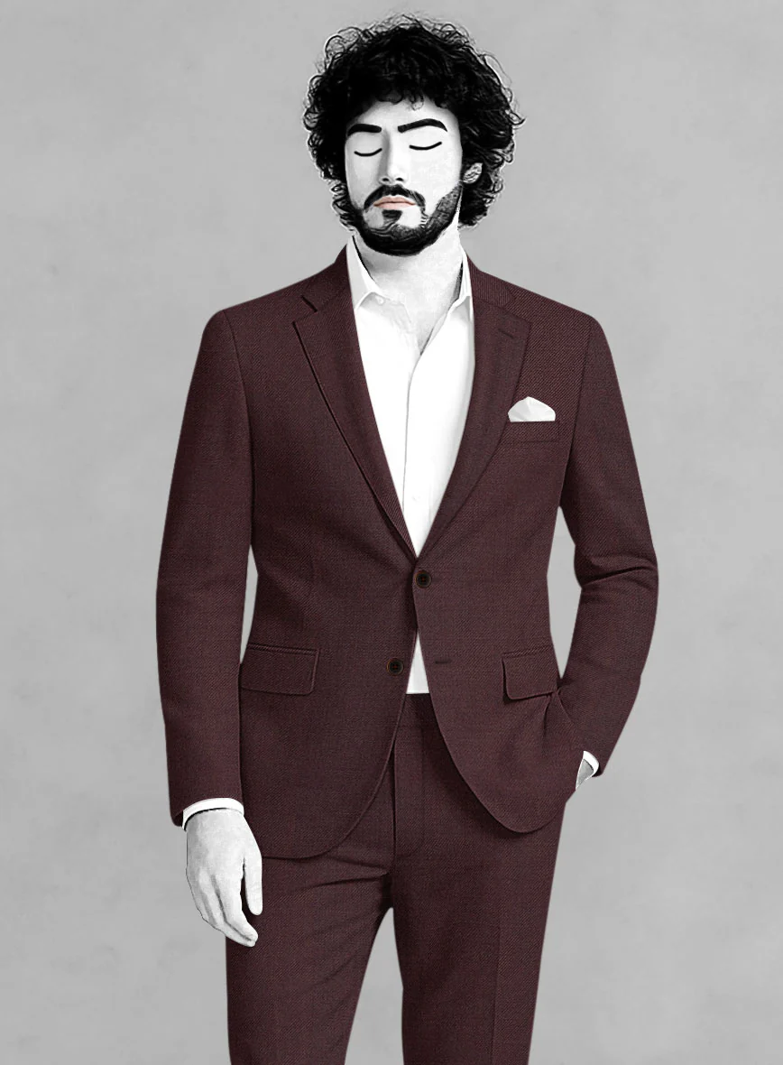 Napolean Wine Wool Jacket - Image 2