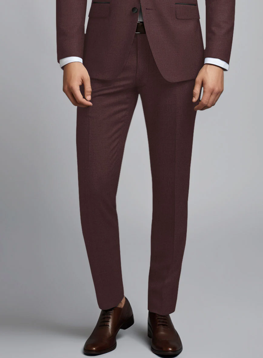Napolean Wine Wool Tuxedo Suit - Image 5