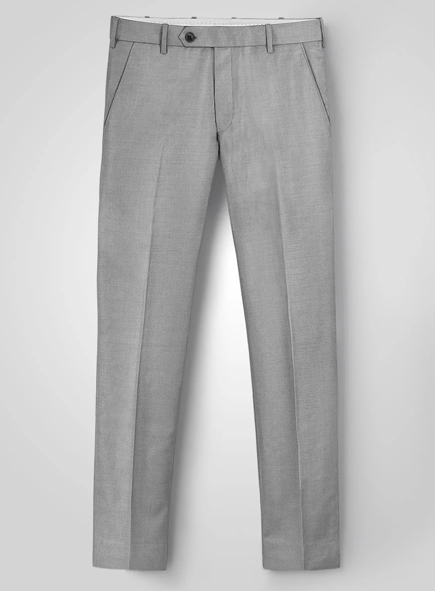Napolean Worsted Light Gray Wool Suit - Image 5