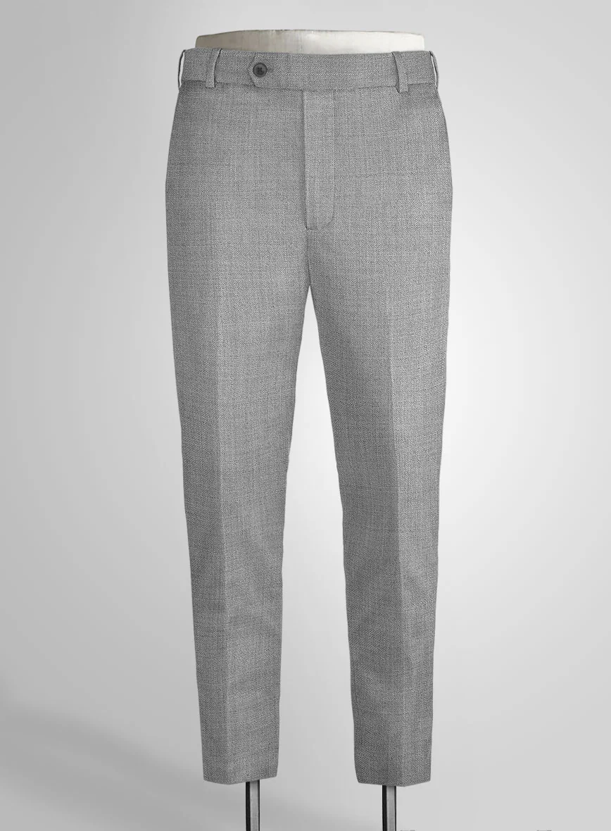 Napolean Worsted Light Gray Wool Suit - Image 7