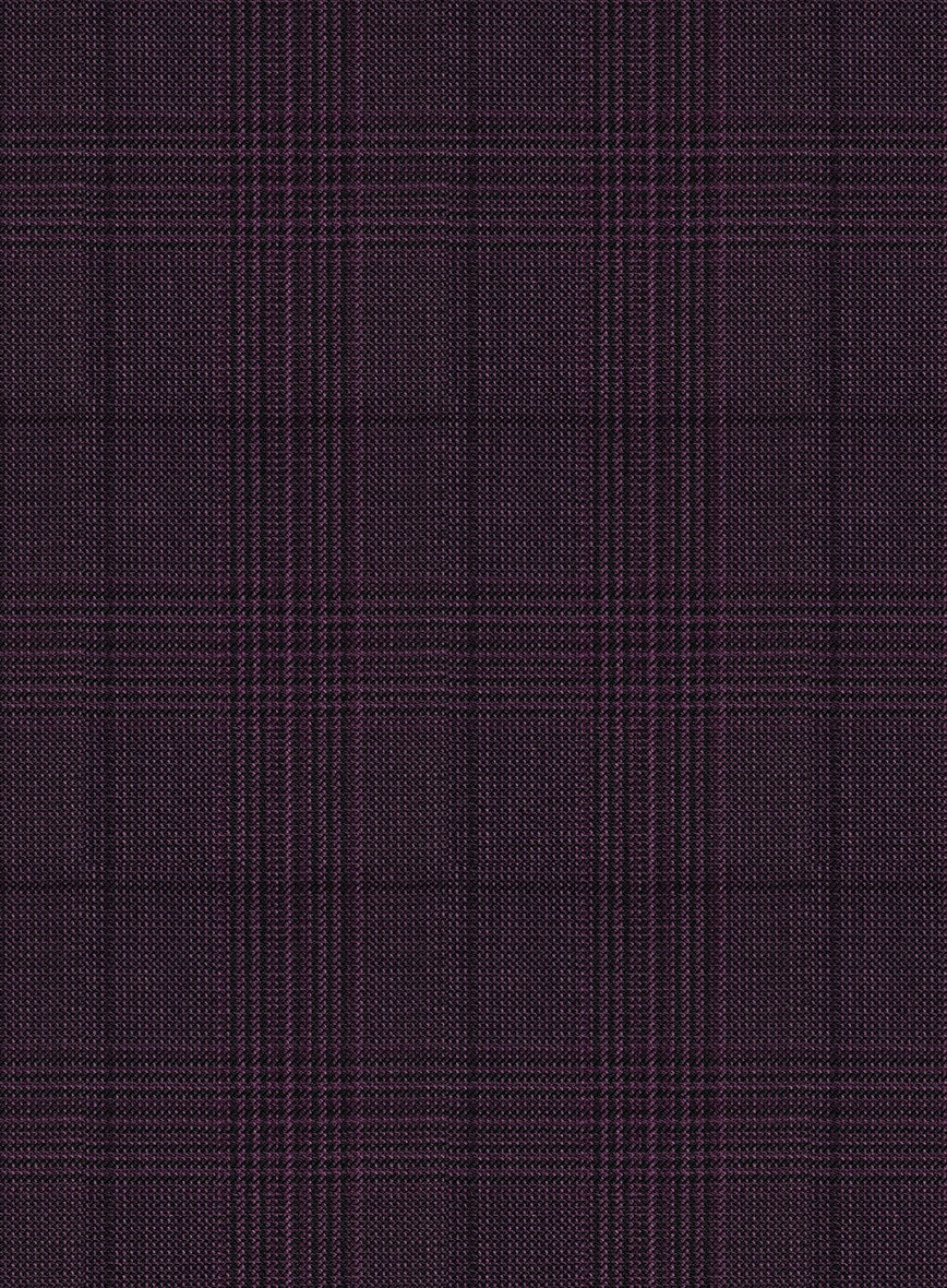 Napolean Xina Tartan Purple Wool Jacket - Image 3