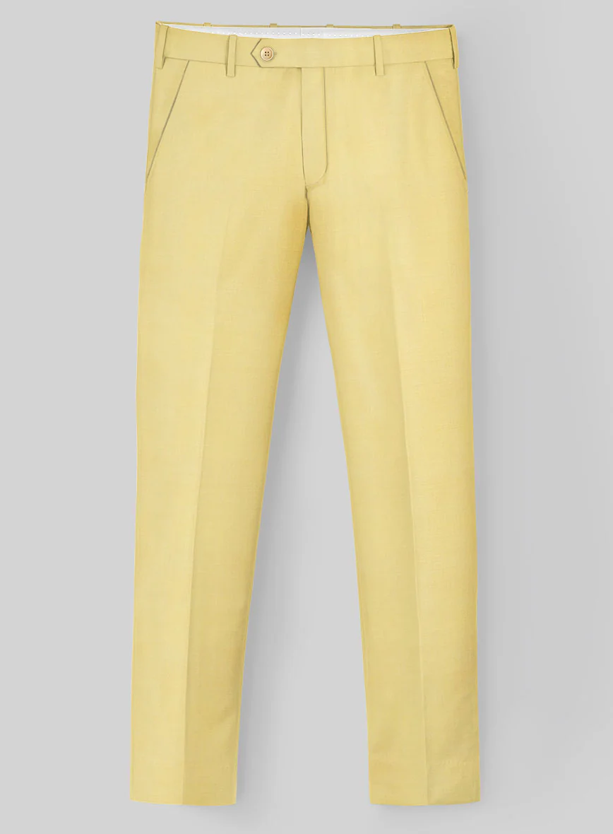 Napolean Yellow Wool Double Breasted Suit - Image 3