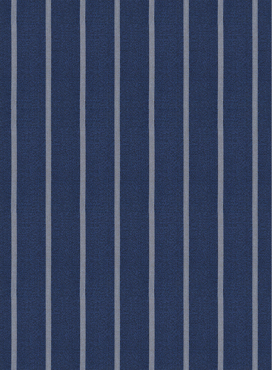 Napolean Zole Stripe Blue Wool Suit - Image 5