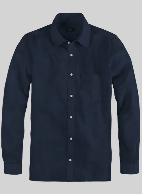 Navy Poplene Shirt - Image 2