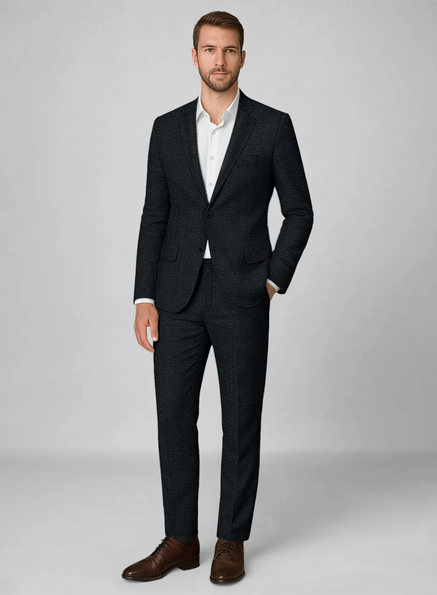Navy Seersucker Suit