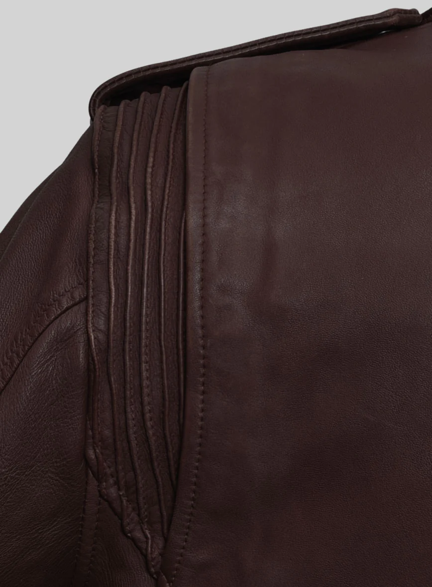Nobelvalor Burgundy Rider Leather Jacket - Image 5