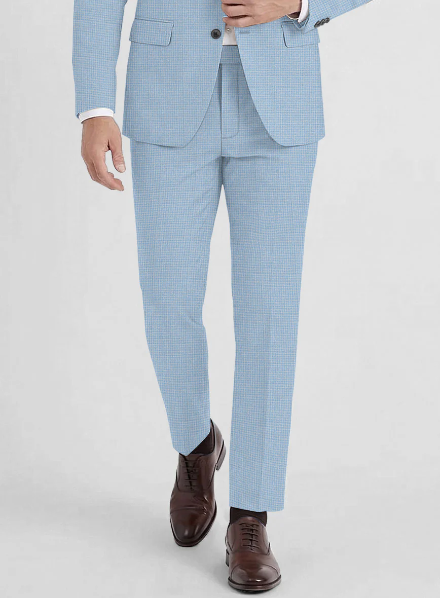 Noble Adrienne Blue Wool Silk Linen Suit - Image 5