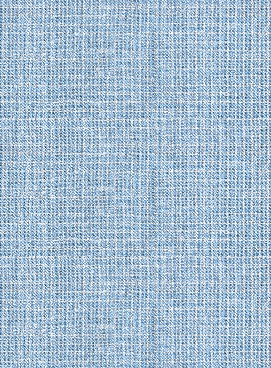 Noble Adrienne Blue Wool Silk Linen Suit - Image 7