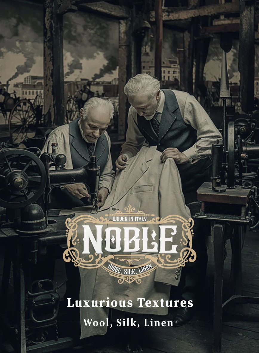 Noble Assunta Blue Stripe Cotton Silk Linen Suit - Image 9