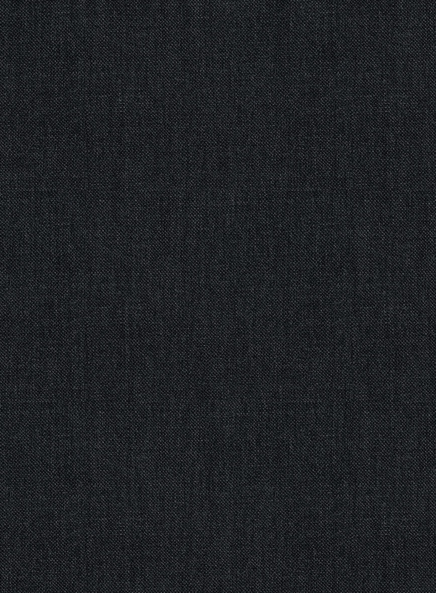 Noble Black Wool Silk Linen Jacket - Image 3