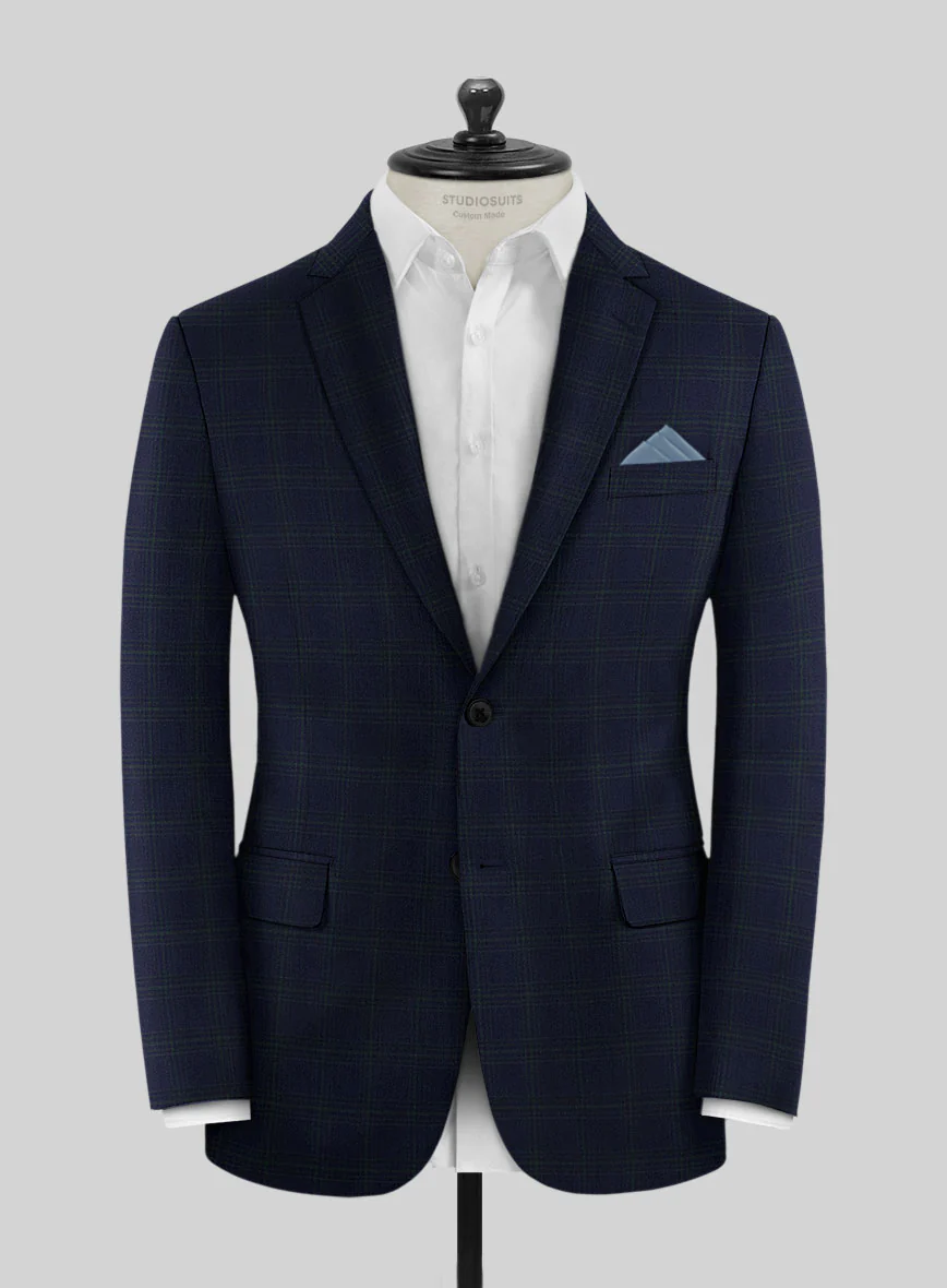 Noble Bruno Blue Wool Suit - Image 4
