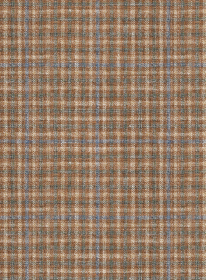 Noble Carmen Check Wool Silk Linen Jacket - Image 3