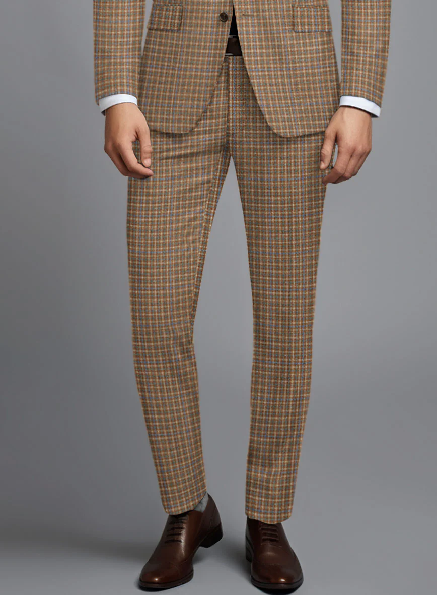 Noble Carmen Check Wool Silk Linen Pants - Image 2