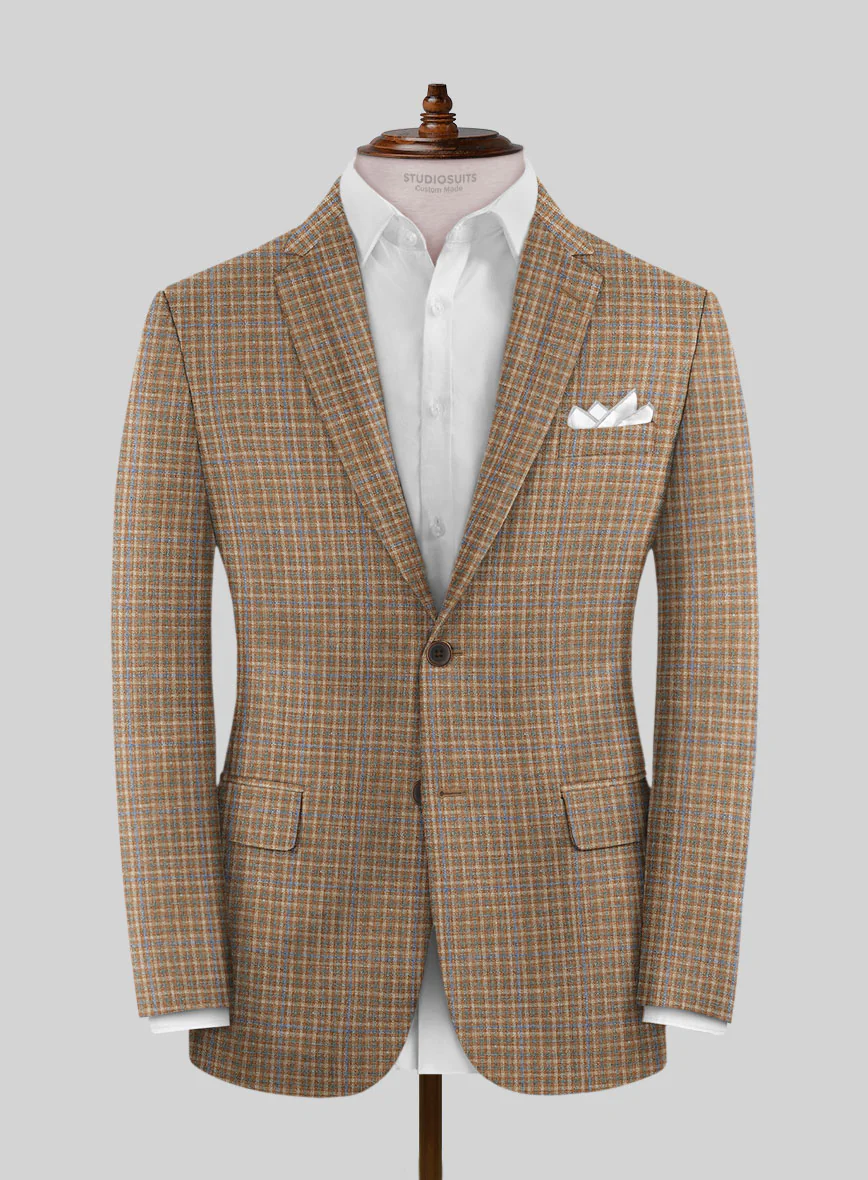 Noble Carmen Check Wool Silk Linen Suit - Image 4