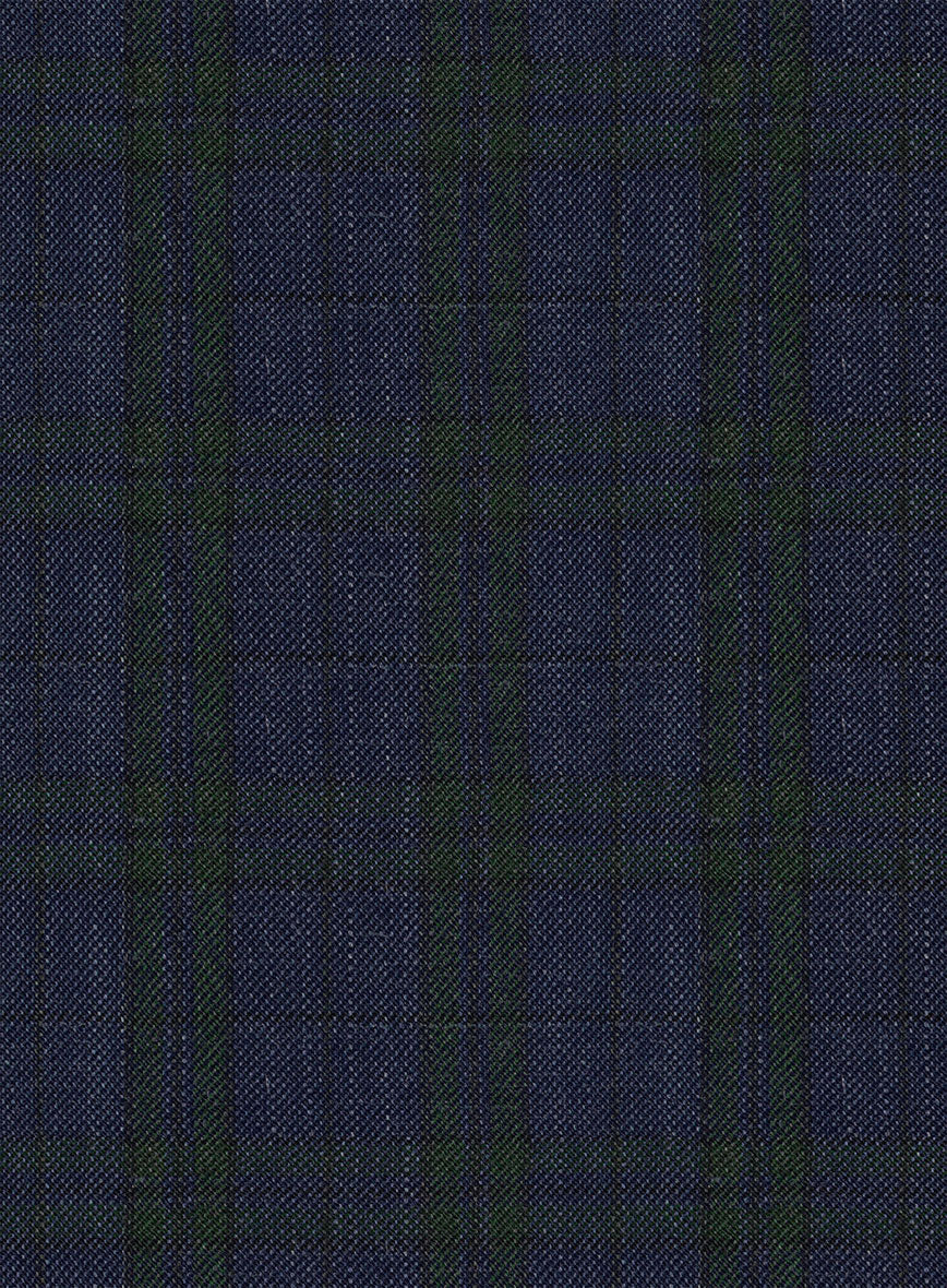 Noble Cinzia Blue Wool Silk Linen Jacket - Image 3