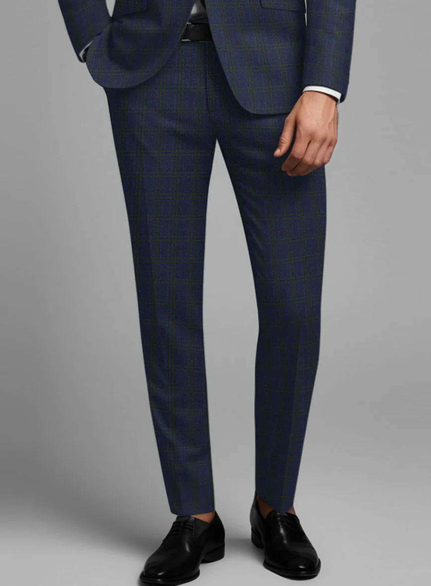 Noble Cinzia Blue Wool Silk Linen Suit - Image 5