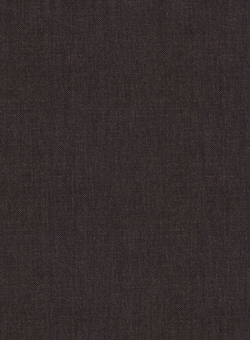 Noble Coffee Brown Wool Silk Linen Pants - Image 3