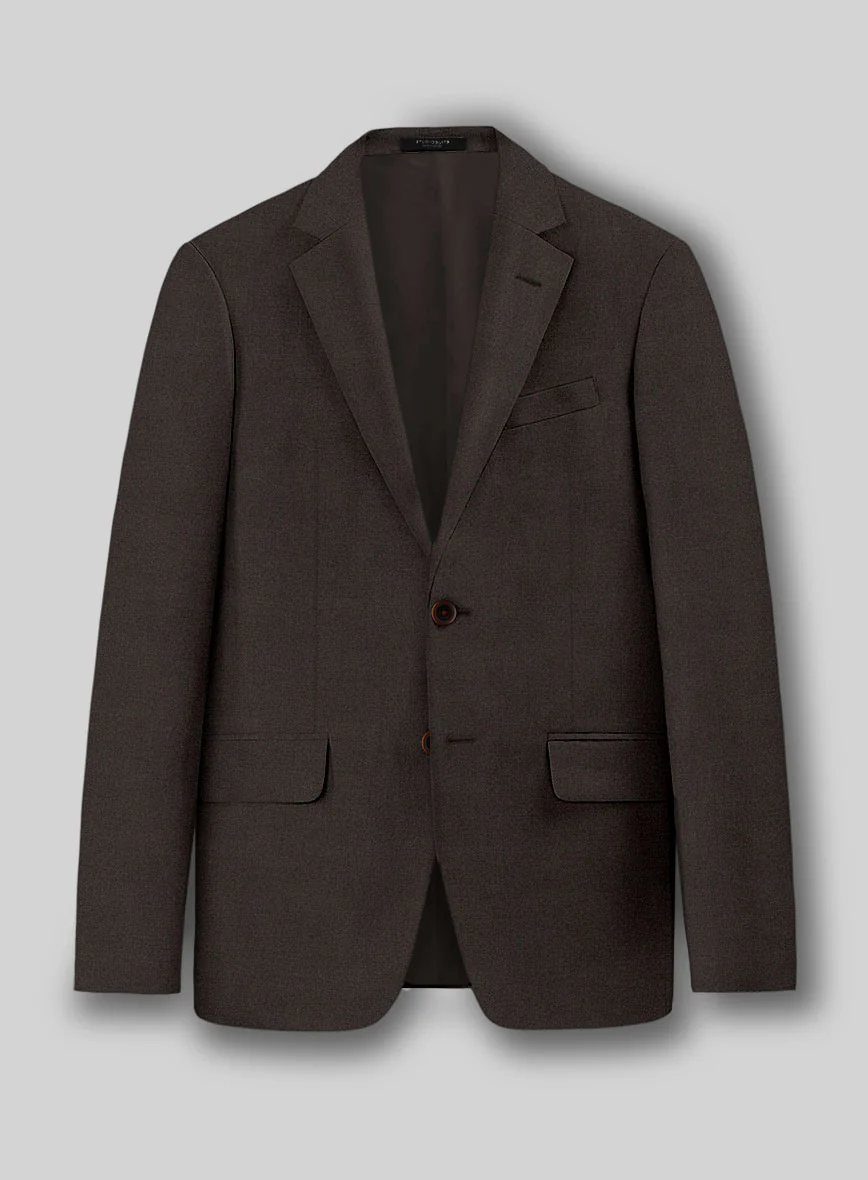 Noble Coffee Brown Wool Silk Linen Suit - Image 4