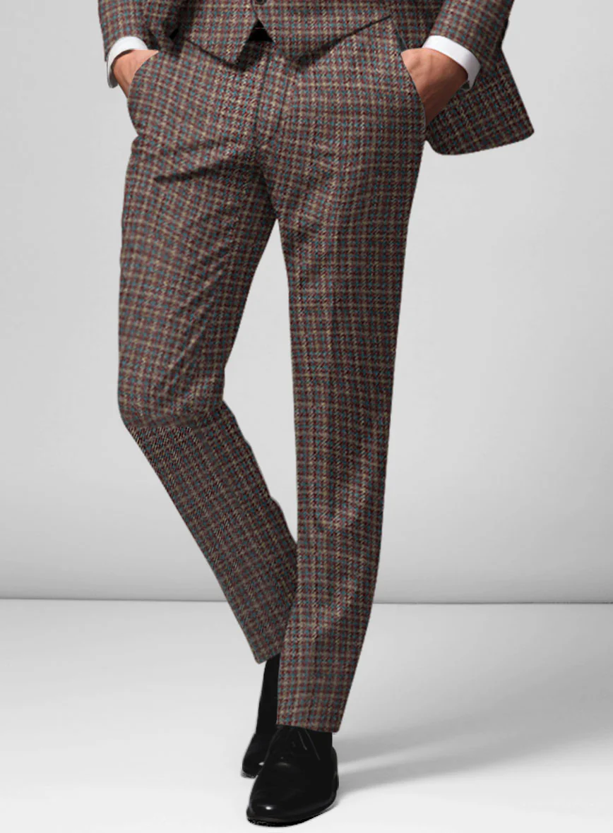 Noble Gabriela Check Wool Silk Linen Pants - Image 2