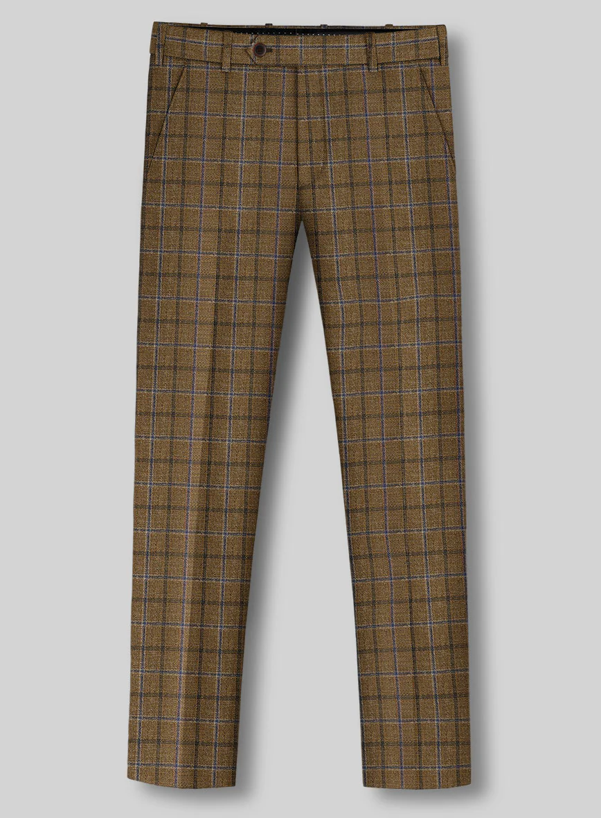 Noble Giancarlo Brown Wool Silk Linen Suit - Image 6