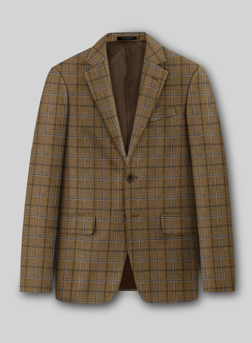 Noble Giancarlo Brown Wool Silk Linen Suit - Image 3