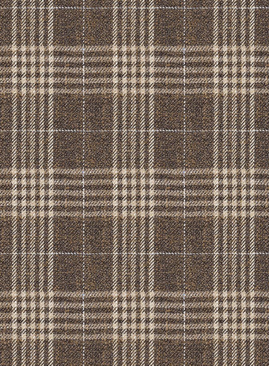 Noble Hugo Brown Wool Silk Linen Jacket - Image 3