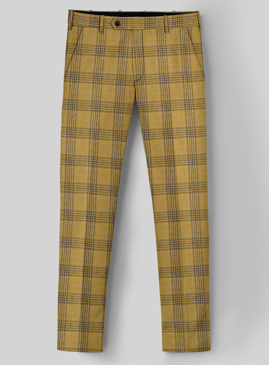 Noble Mateo Ochre Wool Silk Linen Suit - Image 5