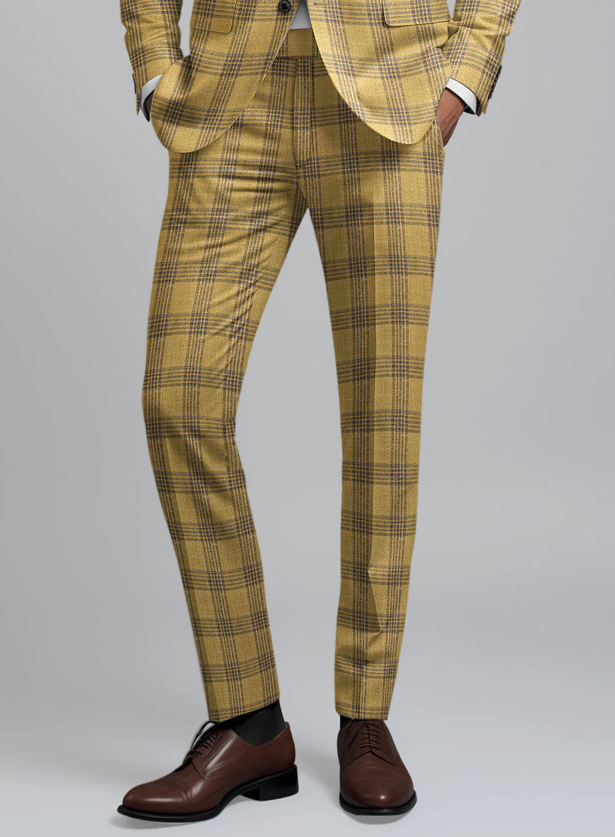 Noble Mateo Ochre Wool Silk Linen Suit - Image 7