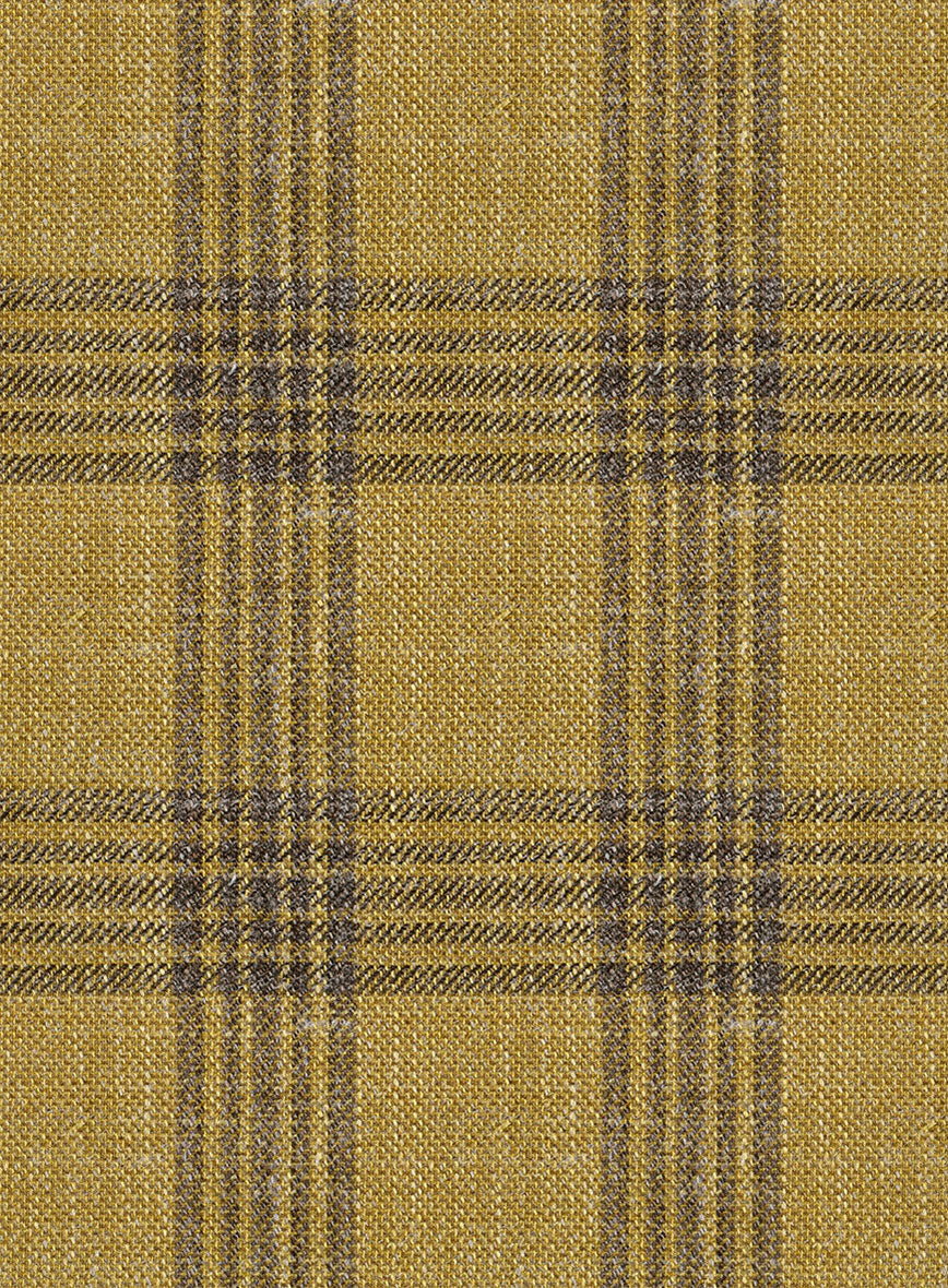 Noble Mateo Ochre Wool Silk Linen Suit - Image 8