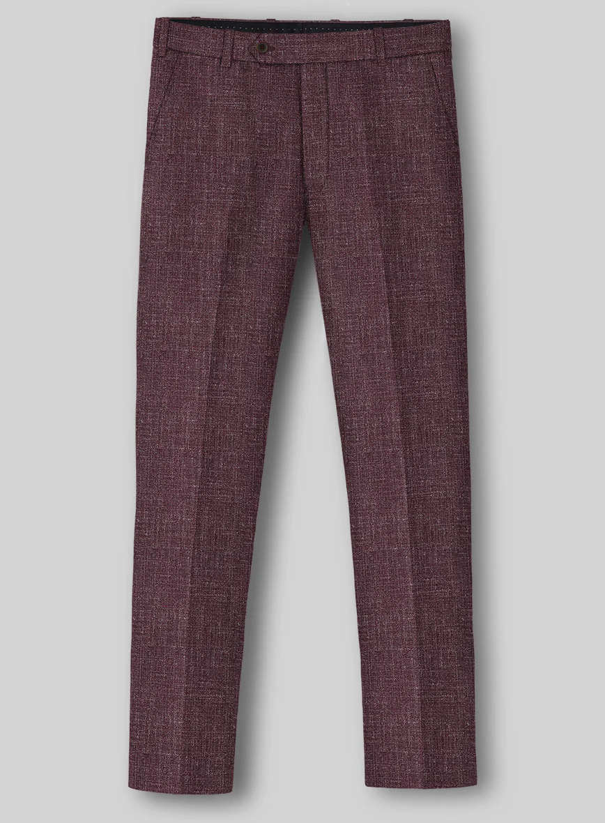 Noble Purple Wool Silk Linen Suit - Image 4