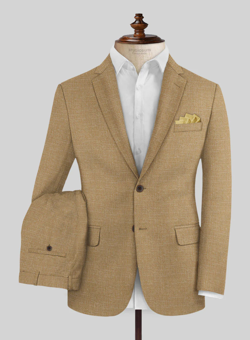 Noble Sandcastle Wool Silk Linen Suit - Image 2