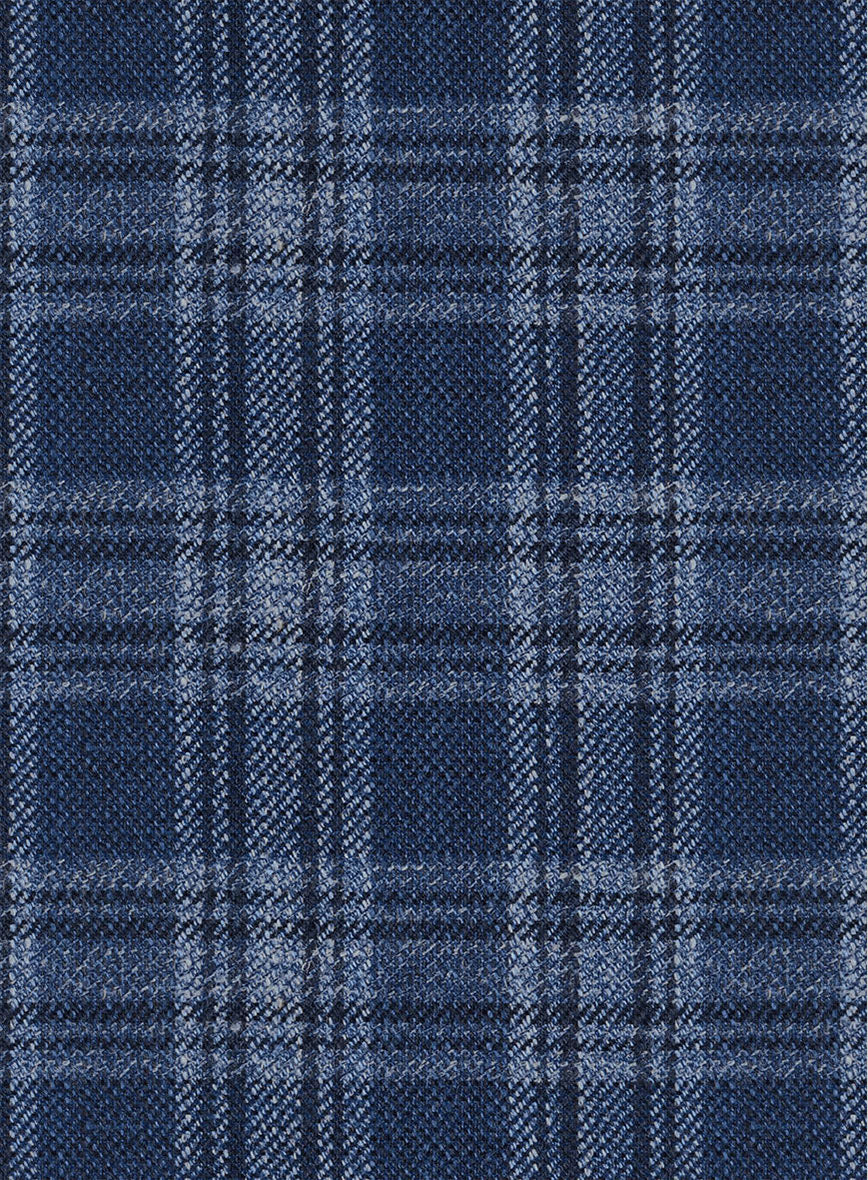 Noble Sandro Blue Wool Silk Linen Suit - Image 6