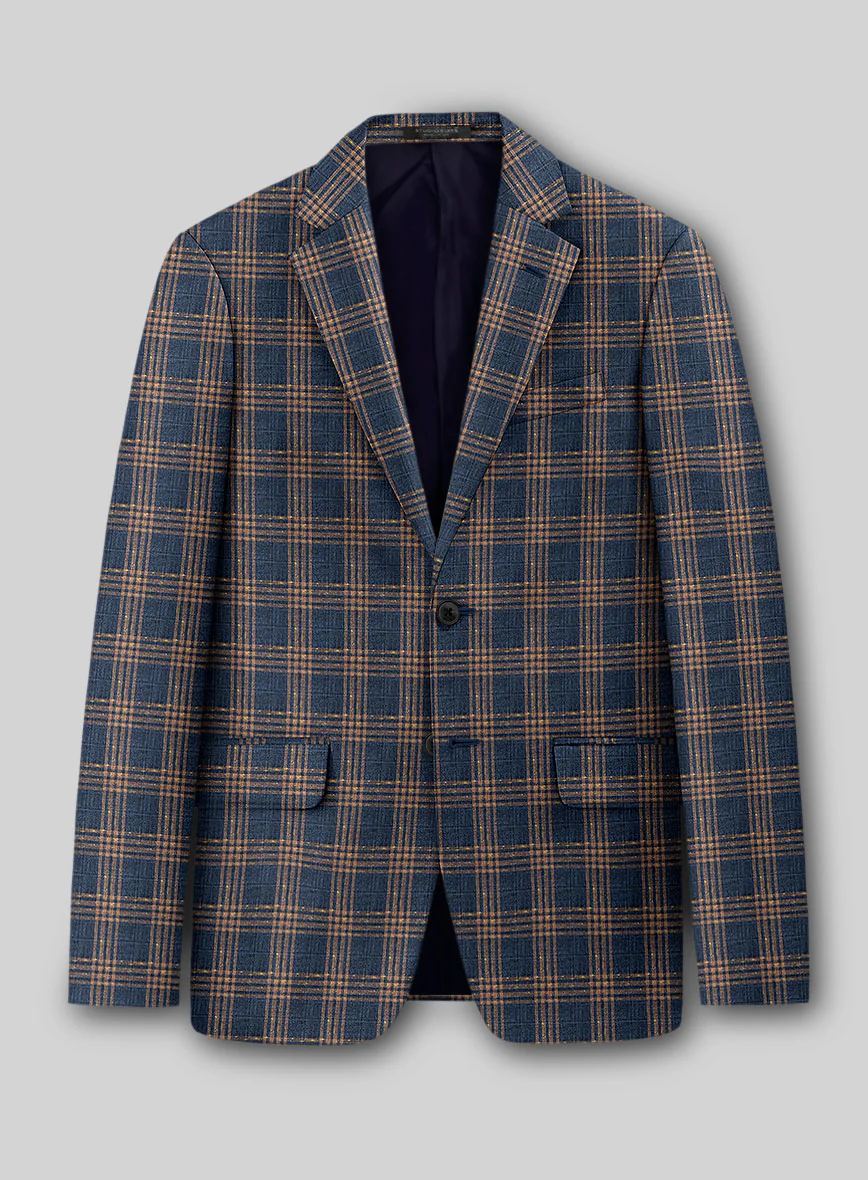 Noble Santiago Blue Wool Silk Linen Suit - Image 4