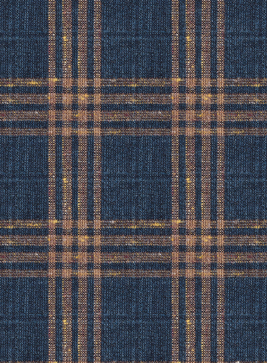 Noble Santiago Blue Wool Silk Linen Suit - Image 7