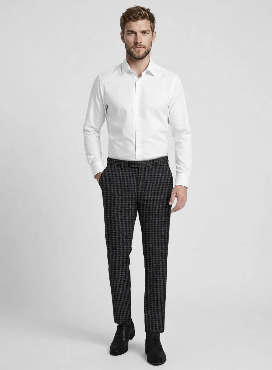 Noble Valentina Blue Wool Silk Linen Pants - Image 3