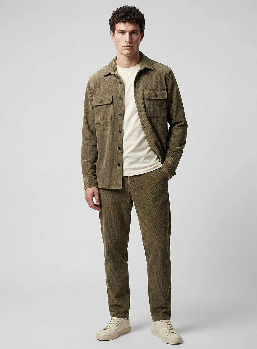 Nomad Dark Beige Corduroy Shirt - Image 3