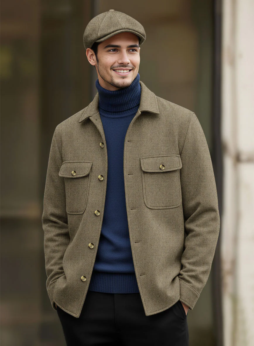 Nomad Naples Melange Brown Tweed Shirt