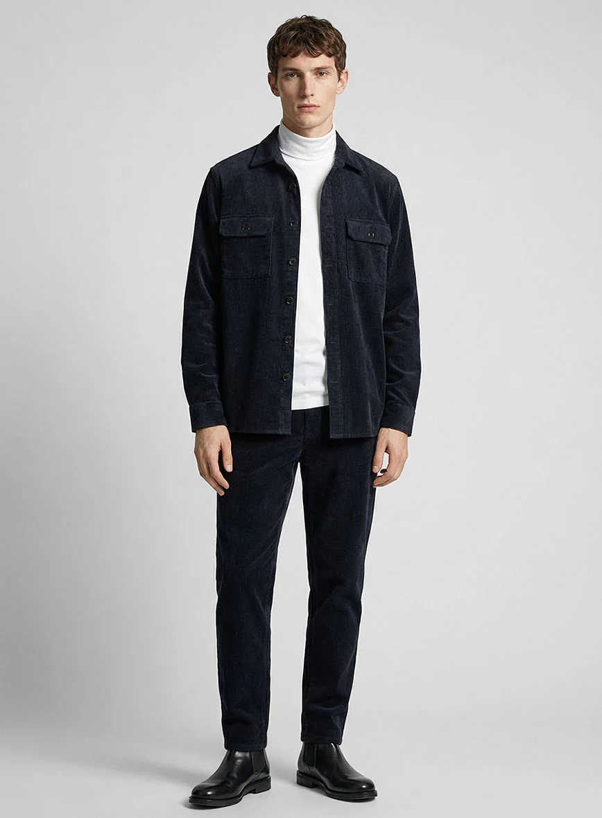 Nomad Navy Blue Corduroy Shirt - Image 3