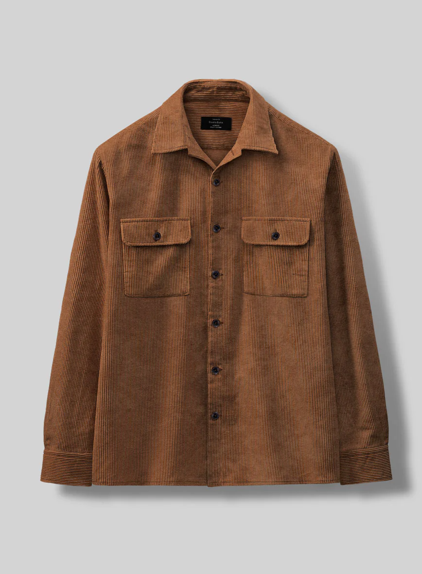 Nomad Spring Brown Corduroy Shirt - Image 2