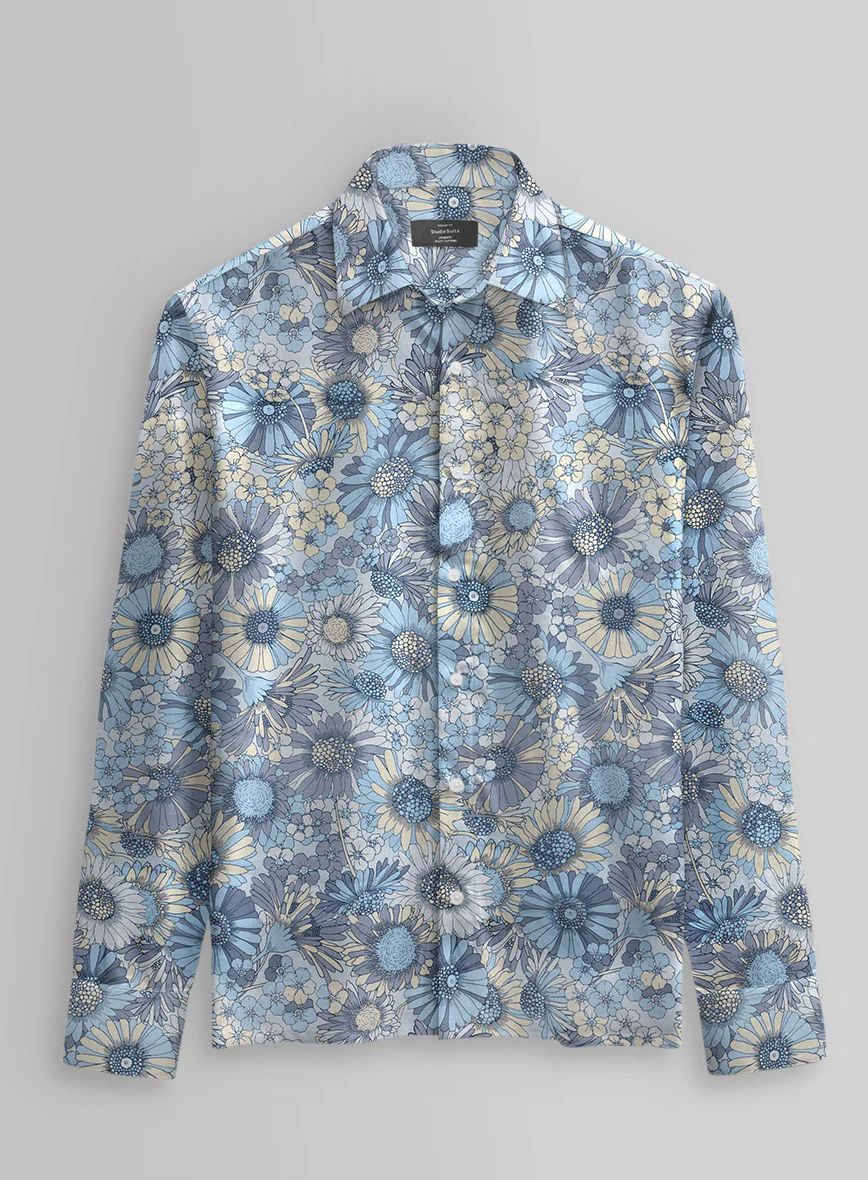 Nordic Bloom Cotton Shirt - Image 3