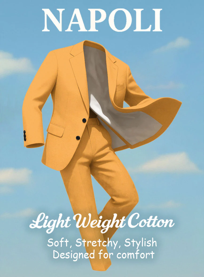 Ochre Napoli Stretch Light Weight Cotton Jacket - Image 4