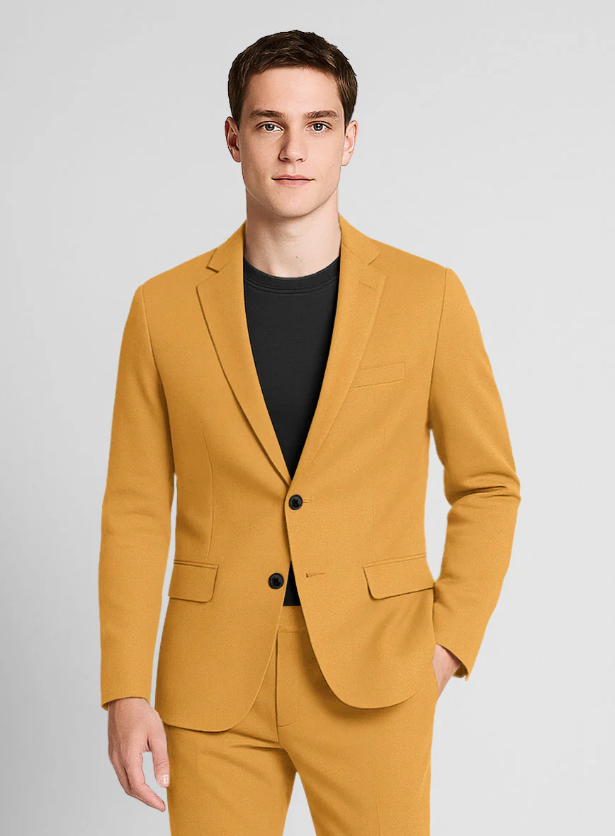 Ochre Napoli Stretch Light Weight Cotton Suit - Image 2
