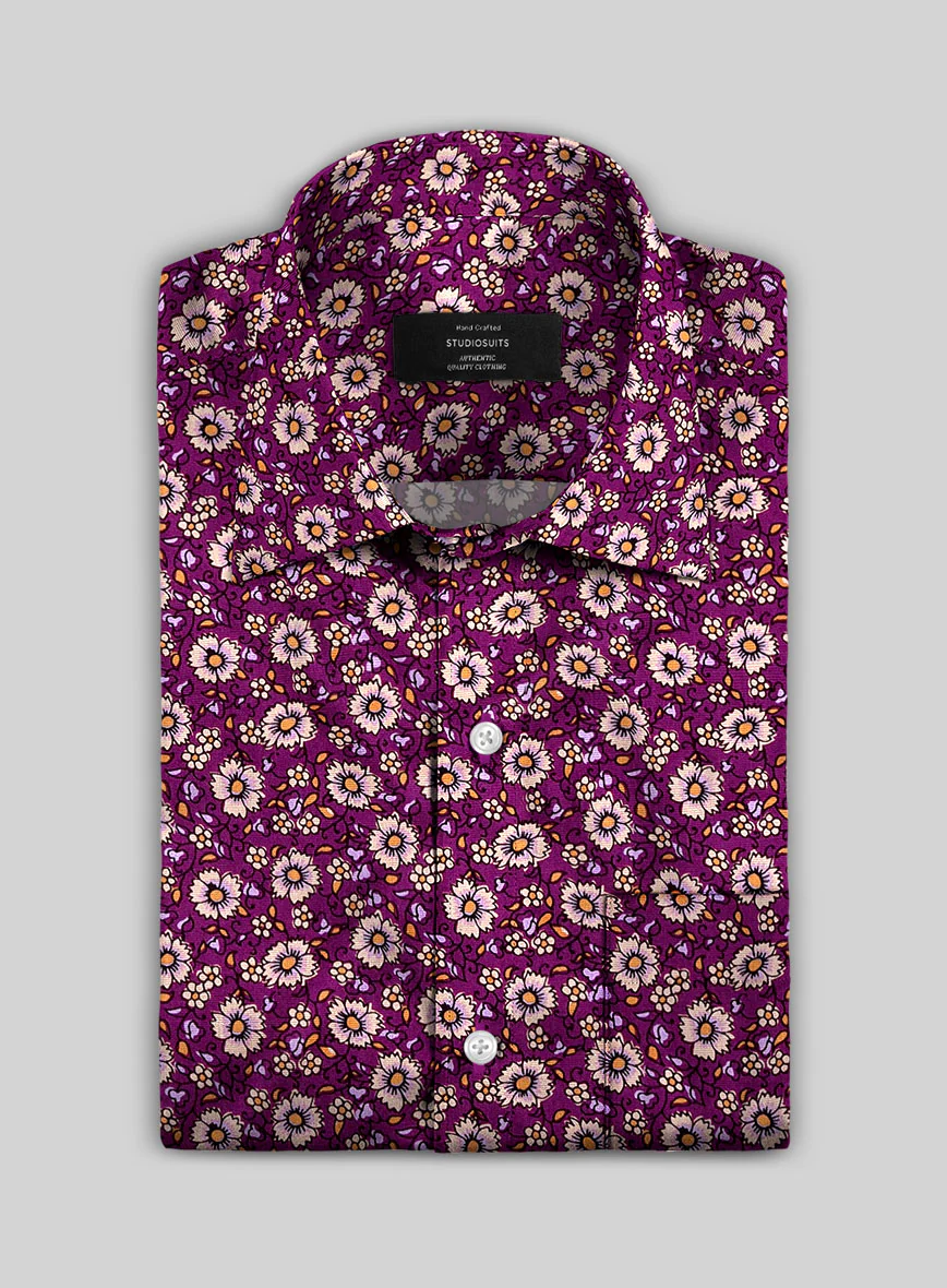 Orchid Whirl Cotton Lycra Shirt