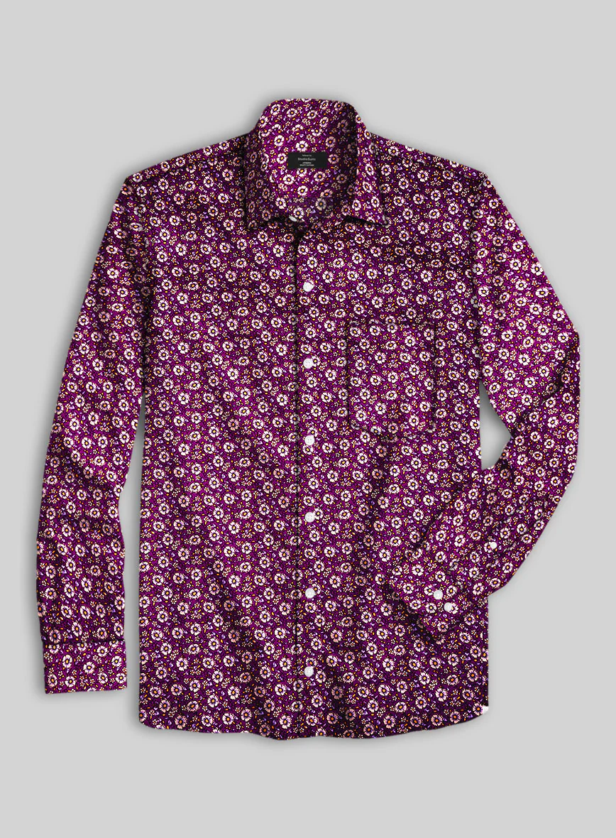 Orchid Whirl Cotton Lycra Shirt - Image 2